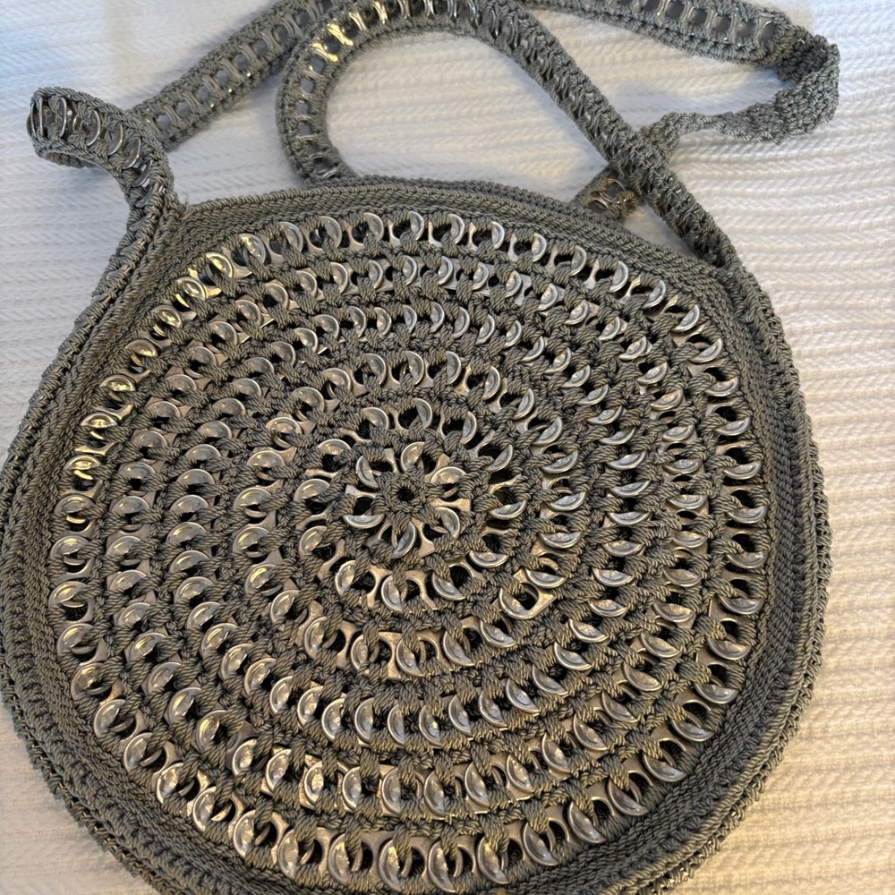 Gray Crochet Women Bag